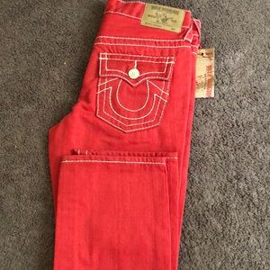 True Religion Section Straight jeans Red white